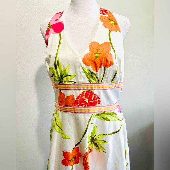 Donna Rocco sun dress floral pineapple colorful summer beach vacation women’s 10 - Picture 2 of 11